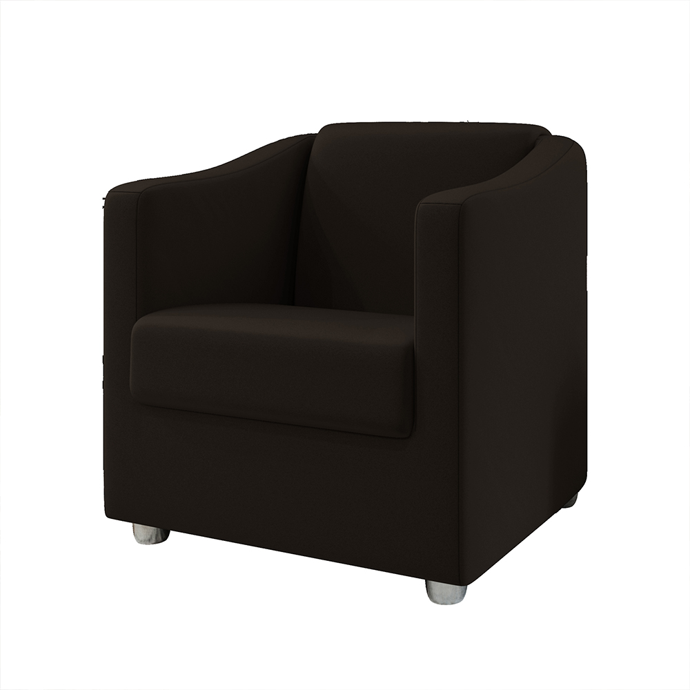 Kit 2 Poltronas Decorativa Mariana  Suede Marrom Dal Poz Estofados