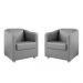 Kit 2 Poltronas Decorativa Mariana Corino Cinza Dal Poz Estofados