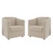Kit 2 Poltronas Decorativa Mariana Suede Bege Dal Poz Estofados