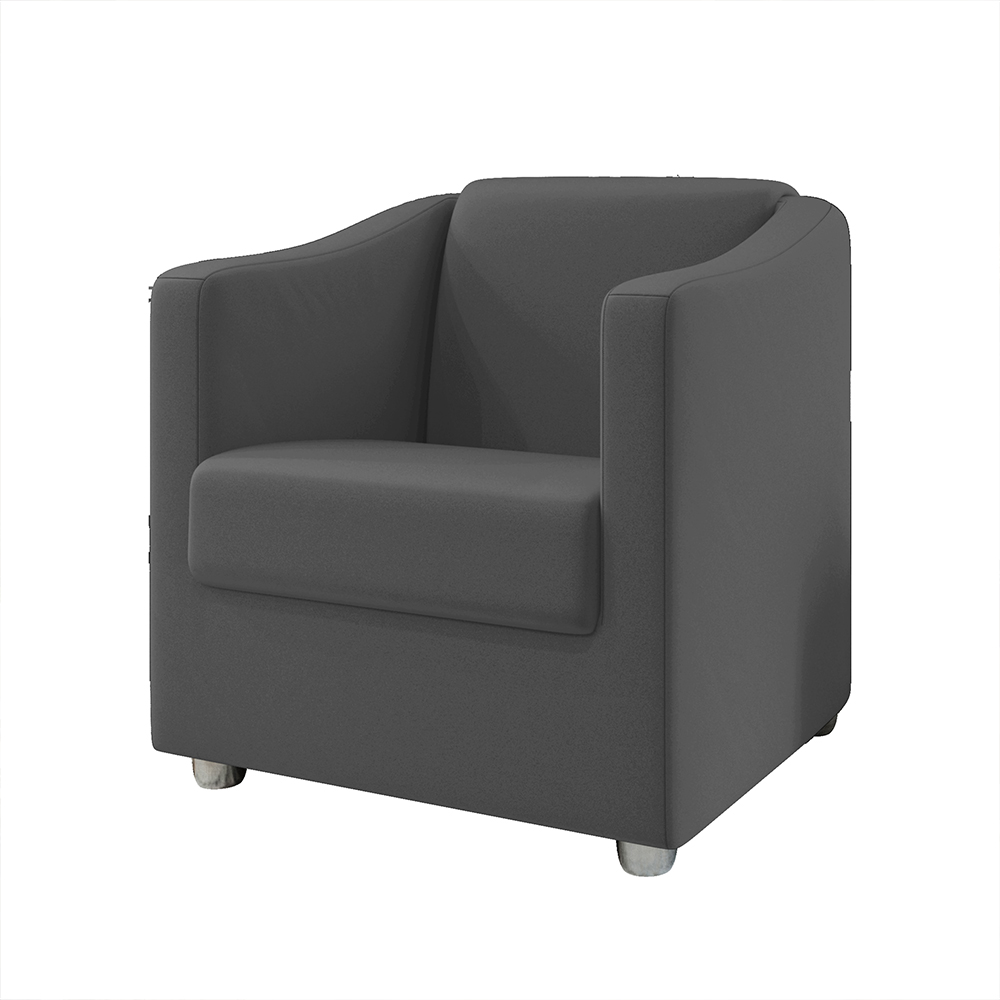 Kit 2 Poltronas Decorativa Mariana Suede Cinza Dal Poz Estofados