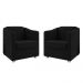 Kit 2 Poltronas Decorativa Mariana Suede Preto Dal Poz Estofados