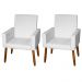 Kit 2 Poltronas Decorativas Mel Material Sintético Branco Dal Poz Estofados