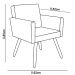 Kit 2 Poltronas Decorativas Mel Suede Bege Dal Poz Estofados