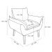 Kit 2 Poltronas Opala Decorativa Luxo Linho Bege Dal Poz Estofados