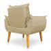 Kit 2 Poltronas Opala Decorativa Luxo Linho Dourado Dal Poz Estofados