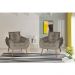 Kit 2 Poltronas Opala Decorativa Suede Capuccino Dal Poz Estofados