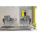Kit 2 Poltronas Opala Decorativa Suede Cinza Dal Poz Estofados