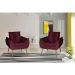 Kit 2 Poltronas Opala Decorativa Suede Marsala Dal Poz Estofados