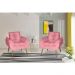 Kit 2 Poltronas Opala Decorativa Suede Rosa Dal Poz Estofados