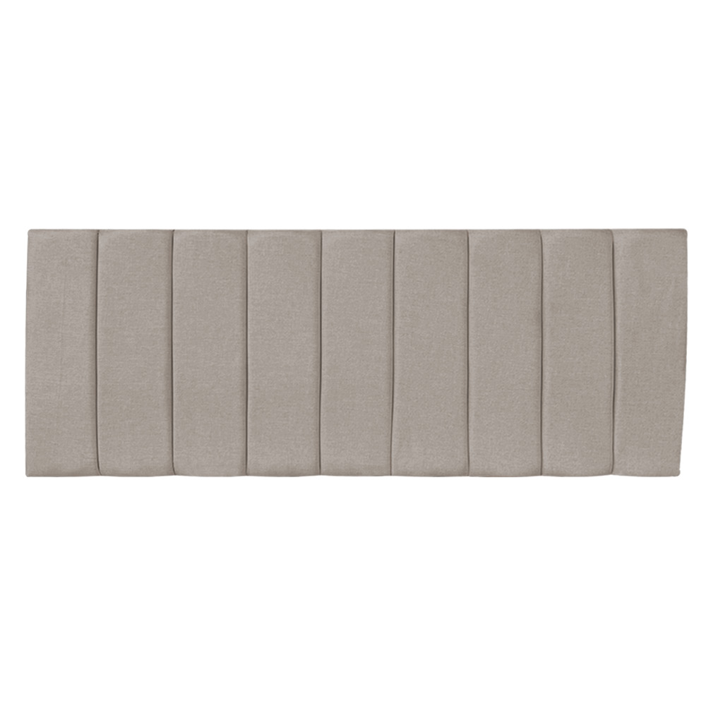 Kit Cabeceira Painel e Calçadeira Baú Casal 1,40m Londres Linho Capuccino Dal Poz Estofados