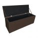 Kit Cabeceira Painel e Calçadeira Baú Casal 1,40m Londres Suede Marrom Dal Poz Estofados