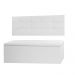 Kit Cabeceira Painel e Calçadeira Baú Casal 1,40m Roma Material Sintético Branco Dal Poz Estofados