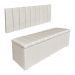 Kit Cabeceira Painel e Calçadeira Baú Casal King 1,95m Londres Linho Bege Dal Poz Estofados