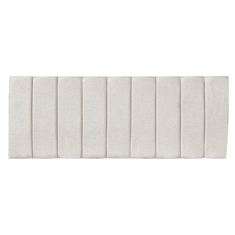 Kit Cabeceira Painel e Calçadeira Baú Casal King 1,95m Londres Linho Bege Dal Poz Estofados