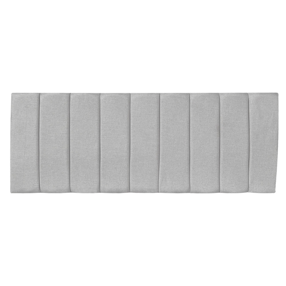 Kit Cabeceira Painel e Calçadeira Baú Casal King 1,95m Londres Linho Cinza Dal Poz Estofados