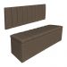 Kit Cabeceira Painel e Calçadeira Baú Casal King 1,95m Londres Linho Marrom Dal Poz Estofados