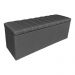 Kit Cabeceira Painel e Calçadeira Baú Casal King 1,95m Londres Suede Cinza Dal Poz Estofados