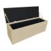 Kit Cabeceira Painel e Calçadeira Baú Casal Queen 1,60m Londres Linho Dourado Dal Poz Estofados