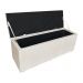 Kit Cabeceira Painel e Calçadeira Baú Casal Queen 1,60m Londres Suede Bege Dal Poz Estofados
