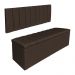 Kit Cabeceira Painel e Calçadeira Baú Casal Queen 1,60m Londres Veludo Marrom Dal Poz Estofados