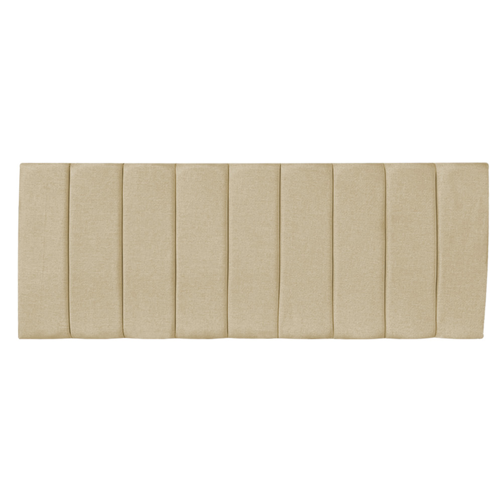 Kit Cabeceira Painel e Calçadeira Baú Solteiro 0,90m Londres Linho Dourado Dal Poz Estofados
