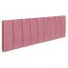 Kit Cabeceira Painel e Calçadeira Baú Solteiro 0,90m Londres Suede Rosa Dal Poz Estofados
