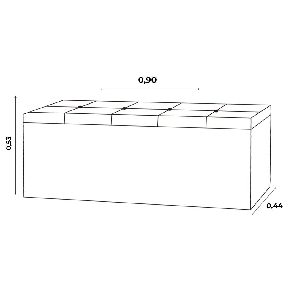 Kit Cabeceira Painel e Calçadeira Baú Solteiro 0,90m Roma Suede Azul Marinho Dal Poz Estofados