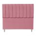 Kit Cabeceira e Calçadeira Baú Casal 1,40m Londres Suede Rosa Dal Poz Estofados