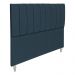 Kit Cabeceira e Calçadeira Baú Casal King 1,95m Londres Suede Azul Marinho Dal Poz Estofados