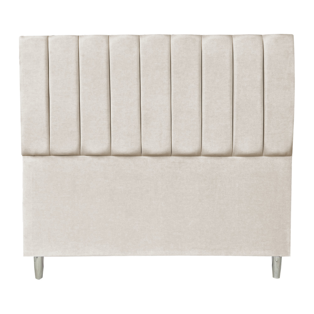 Kit Cabeceira e Calçadeira Baú Casal King 1,95m Londres Suede Bege Dal Poz Estofados