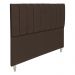 Kit Cabeceira e Calçadeira Baú Casal King 1,95m Londres Suede Marrom Dal Poz Estofados