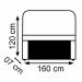 Kit Cabeceira e Calçadeira Baú Casal Queen 1,60m Roma Material Sintético Branco Dal Poz Estofados