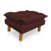 Kit Poltrona Amamentação Sara + Puff Suede Marsala Dal Poz Estofados