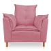 Kit Poltrona Amamentação Sara + Puff Suede Rosa Dal Poz Estofados