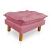 Kit Poltrona Amamentação Sara + Puff Suede Rosa Dal Poz Estofados
