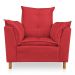 Kit Poltrona Amamentação Sara + Puff Suede Vermelho Dal Poz Estofados