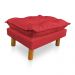 Kit Poltrona Amamentação Sara + Puff Suede Vermelho Dal Poz Estofados