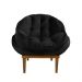 Poltrona Decorativa Marcela Veludo Preto Dal Poz Estofados