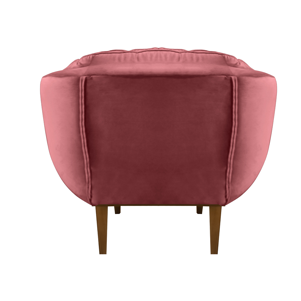 Poltrona Decorativa Marcela Veludo Rosa Dal Poz Estofados