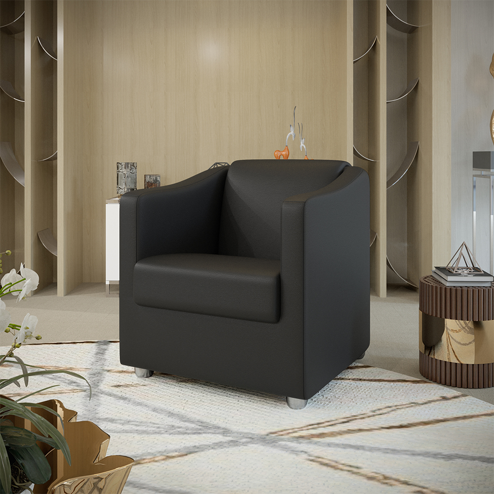 Poltrona Decorativa Mariana Corino Preto Dal Poz Estofados
