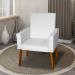 Poltrona Decorativa Mel Material Sintético Branco Dal Poz Estofados