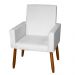 Poltrona Decorativa Mel Material Sintético Branco Dal Poz Estofados