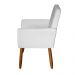 Poltrona Decorativa Mel Material Sintético Branco Dal Poz Estofados