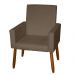 Poltrona Decorativa Mel Material Sintético Marrom Dal Poz Estofados