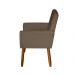 Poltrona Decorativa Mel Material Sintético Marrom Dal Poz Estofados