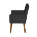 Poltrona Decorativa Mel Material Sintético Preto Dal Poz Estofados