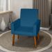 Poltrona Decorativa Mel Suede Azul Marinho Dal Poz Estofados