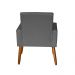 Poltrona Decorativa Mel Suede Cinza Dal Poz Estofados