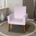 Poltrona Decorativa Mel Suede Rosa Claro Dal Poz Estofados