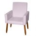 Poltrona Decorativa Mel Suede Rosa Claro Dal Poz Estofados